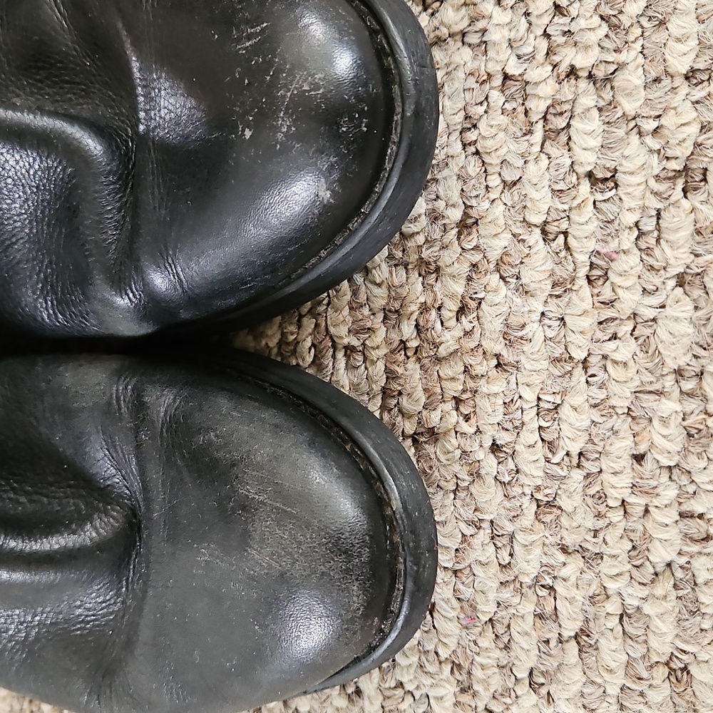 Madewell The Biker Black Moto Lowrider Leather Ankle Boots 6.5 - Picture 5 of 6